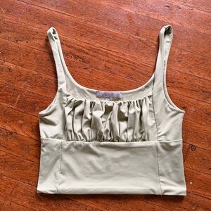 Elegant Olive Green Women's Top